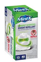 Mint-X MX2425W40F Trash Bag, L, 13 gal Capacity, Plastic, White, Pack of 6