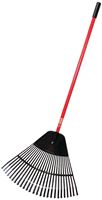 BULLY Tools 92624 Leaf Rake, Poly Tine, 26-Tine, Fiberglass Handle, 41 in L Handle