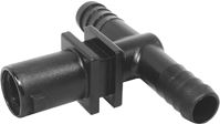 Green Leaf Y8231011 Dry Boom Nozzle Body Tee, 3/4 in, Quick x Hose Barb, 7 psi Pressure, EPDM Rubber