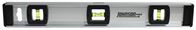 Johnson 1300-1800 I-Beam Level with Rule, 18 in L, 3-Vial, Non-Magnetic, Aluminum, Silver