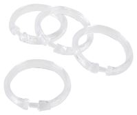 Simple Spaces SD-ORING-C3L Shower Curtain Ring, Plastic, Clear, 1 cm W, 2-1/2 in H