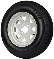 MARTIN Wheel DM205D5C-5CT/CI Trailer Tire, 1820 lb Withstand, 4-1/2 in Dia Bolt Circle