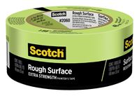 Scotch 2060-2 Masking Tape, 60 yd L, 2 in W, Crepe Paper Backing, Green