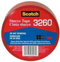 Scotch 3260-A Duct Tape, 60 yd L, 1.88 in W, Polyvinyl Backing, Pink/Red