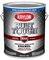 Krylon Rust Tough K09741008 Enamel Paint, Gloss Sheen, Safety Blue, 1 gal, 400 sq-ft/gal Coverage Area, Pack of 4