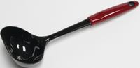 Chef Craft 12160 Soup Ladle, 8 oz Volume, 12 in OAL, Nylon, Black/Red