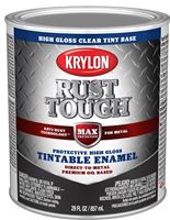 Krylon Rust Tough K09727008 Enamel Paint, Gloss Sheen, Clear, 1 qt, 400 sq-ft/gal Coverage Area, Pack of 2