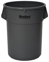 Continental Commercial 5500GY Trash Receptacle, 55 gal, Plastic, Gray