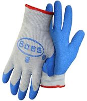 Boss GRIP Series 8422L Gloves, L, Knit Wrist Cuff, Latex Coating, Cotton/Polyester/Rubber Glove, Blue/Gray