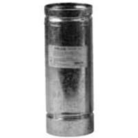 Selkirk 3VP-6 Vent Pipe, 3 in OD, 6 in L, Stainless Steel, Galvanized