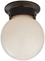 Boston Harbor Single Light Ceiling Fixture, 120 V, 60 W, 1-Lamp, A19 or CFL Lamp, Bronze Fixture