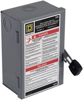 Square D L211N Safety Switch, 2 -Pole, 30 A, 240 V, DPST, Lug Terminal