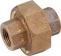 Anderson Metals 738104-24 Pipe Union, 1-1/2 in, FIPT, Red Brass, 200 psi Pressure