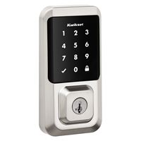 Kwikset Halo Series 939 WIFI TSCR 15 Electronic Deadbolt, Satin Nickel, Residential, AAA Grade, Zinc, Keypad Included