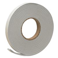 Frost King V449H Weatherseal Tape, 3/4 in W, 17 ft L, 3/16 in Thick, Vinyl Foam, Gray