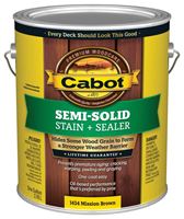 Cabot 140.0001434.007 Deck and Siding Stain, Mission Brown, Liquid, 1 gal, Pack of 4