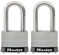 Master Lock 1SSTLFHC Padlock Set, Keyed Alike Key, 5/16 in Dia Shackle, 1-1/2 in H Shackle, Stainless Steel Shackle