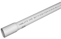 Charlotte Pipe PVC 20010B 0600 Pipe, 1 in, 20 ft L, SDR 21 Schedule, PVC