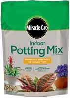 Miracle-Gro 72776430 Indoor Potting Soil Mix, 4 to 6 in Coverage Area, 6 qt, Pack of 8