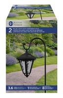 Boston Harbor 26056 Solar Shepards Hook Coach Light, NI-Mh Battery, AA Battery, 1 -Lamp, Plastic Fixture, Black