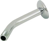 Boston Harbor B1140CP Shower Arm with Flange, 1/2-14 NPT in Connection, Threaded, 7 in L, Plastic