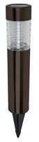 Boston Harbor Solar Bollard Light, Ni-Mh Battery, AA Battery, 2-Lamp, Metal and Glass Fixture, Bronze