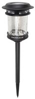 Boston Harbor Solar Stake Light, Ni-Mh Battery, AA Battery, 1-Lamp, Plastic and Glass Fixture, Black, Pack of 6