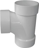 Canplas 192156 Sanitary Pipe Tee, 6 in, Hub, PVC, White