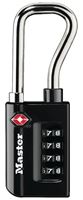 Master Lock 4696D Luggage Lock, 1/4 in Dia Shackle, 1-7/8 in H Shackle, Steel Shackle, Metal Body, 1-5/16 in W Body