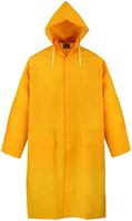 Diamondback PY-800XL Raincoat, XL, Polyester/PVC, Yellow, Comfortable Corduroy Collar, Double Fly Snap Closure, Knee