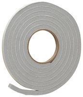 Frost King V445H Foam Tape, 1/2 in W, 10 ft L, 3/8 in Thick, Vinyl, Gray