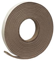 Frost King V449BH Weatherseal Tape, 3/4 in W, 17 ft L, 3/16 in Thick, Vinyl Foam, Brown