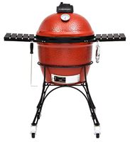 Kamado Joe KJ23RH Charcoal Grill, 245 sq-in Primary Cooking Surface, Red, Side Shelf Included: Yes