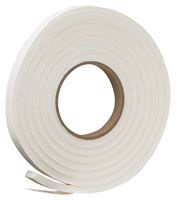 Frost King R534WH Foam Tape, 3/4 in W, 10 ft L, 5/16 in Thick, Rubber, White