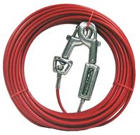 Boss Pet PDQ Q3520SPG99 Tie-Out with Spring, 20 ft L Belt/Cable, For: Large Dogs up to 60 lb