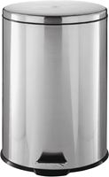 Simple Spaces LYP07F3-3L Trash Can, 1.85 gal Capacity, Plastic/Stainless Steel/Steel, Silver, Flat Lid Closure