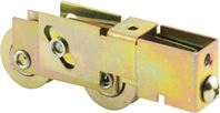 Prime-Line D 1791 Roller Assembly, 1-1/8 in Dia Roller, 5/16 in W Roller, Steel, 2-Roller, Plain Back Mounting