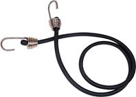 Keeper 06185 Bungee Cord, 13/32 in Dia, 40 in L, Rubber, Black, Hook End, Pack of 10