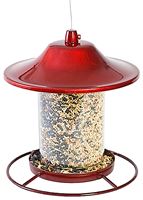 Perky-Pet 312R Panorama Bird Feeder, 9 in H, Perch, 2 lb, Red, Powder-Coated Red Sparkle, Pack of 2