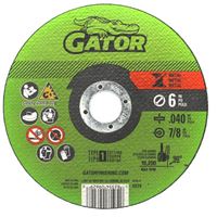 Gator 9629 Grinding Wheel, 6 in Dia, 0.04 in Thick, 7/8 in Arbor