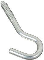 National Hardware 2156BC Series N220-889 Screw Hook, 3/8 in Opening, 4-7/8 in L, Steel, Zinc, Pack of 10