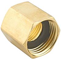 Gilmour 807074-1001 Hose Adapter, 3/4 x 3/4 in, FNPT x FNH, Brass, For: Garden Hose