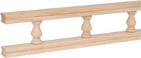 Waddell 550-6PC Galley Rail with Sleeve, 6 ft L, 2-1/2 in W, Maple, Pack of 6