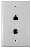 Amerelle VW6ERG6W Wallplate, White, Flush Mounting, Pack of 4