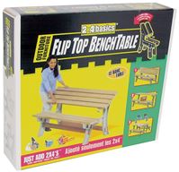 2x4basics 90110 Flip Top Bench Table, Wood, Sand