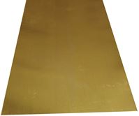 K & S 252 Decorative Metal Sheet, 26 ga Thick Material, 4 in W, 10 in L, Brass, Pack of 6