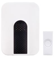 Heath Zenith SL-7306-03 Doorbell Kit, Wireless, 85 dB, Black/White