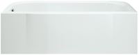 Sterling Accord Series 71141110-0 Bathtub, 60 in L, 30 in W, Alcove Installation, Solid Vikrell, White, High-Gloss