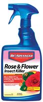 BioAdvanced 708570A Dual Action Rose and Flower Insect Killer, Liquid, Spray Application, 24 oz Bottle
