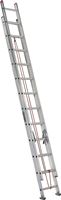 Louisville L-2324-24 Extension Ladder, 286 in H Reach, 200 lb, 1-1/2 in D Step, Aluminum